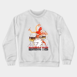 Octopus drumming Crewneck Sweatshirt